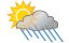 Wolkig mit Regenschauern